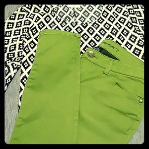 ❇Celebrity pink green skinny jeans